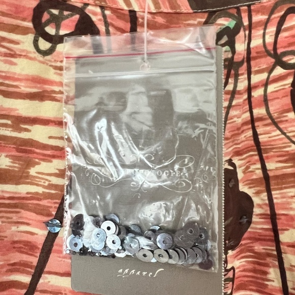 Anthropologie Odille Cotton Floral Midi Skirt with Sequins Size 8 NWT - Picture 4 of 9